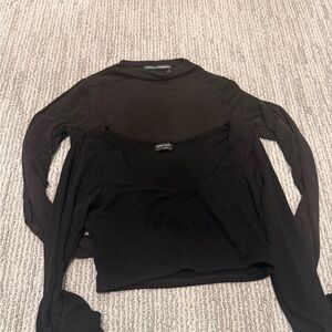 Set of two naked wardrobe crops